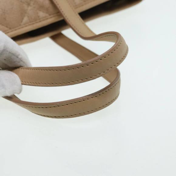 Christian Dior Lady Dior Canage Hand Bag Coated Canvas Cream Vanilla Auth yb647 - Picture 8 of 16